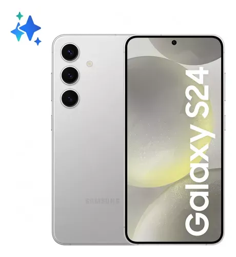Celular Samsung Galaxy S24, Galaxy Ai, Cmera Tripla Traseira De At 50mp, Selfie De 12mp, Tela De 6.2 1-120hz, 256gb, 8gb De Ram, Esim Cinza